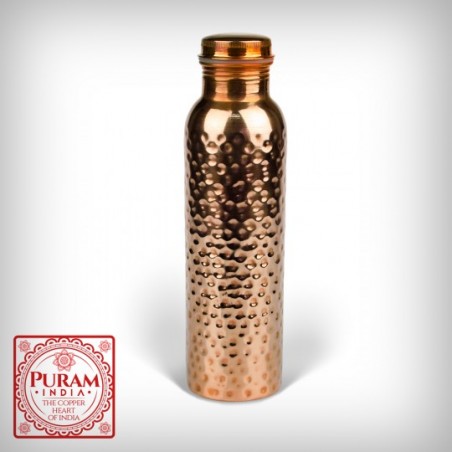 Miedziana butelka młotkowana antybakteryjna 900ml - 1887