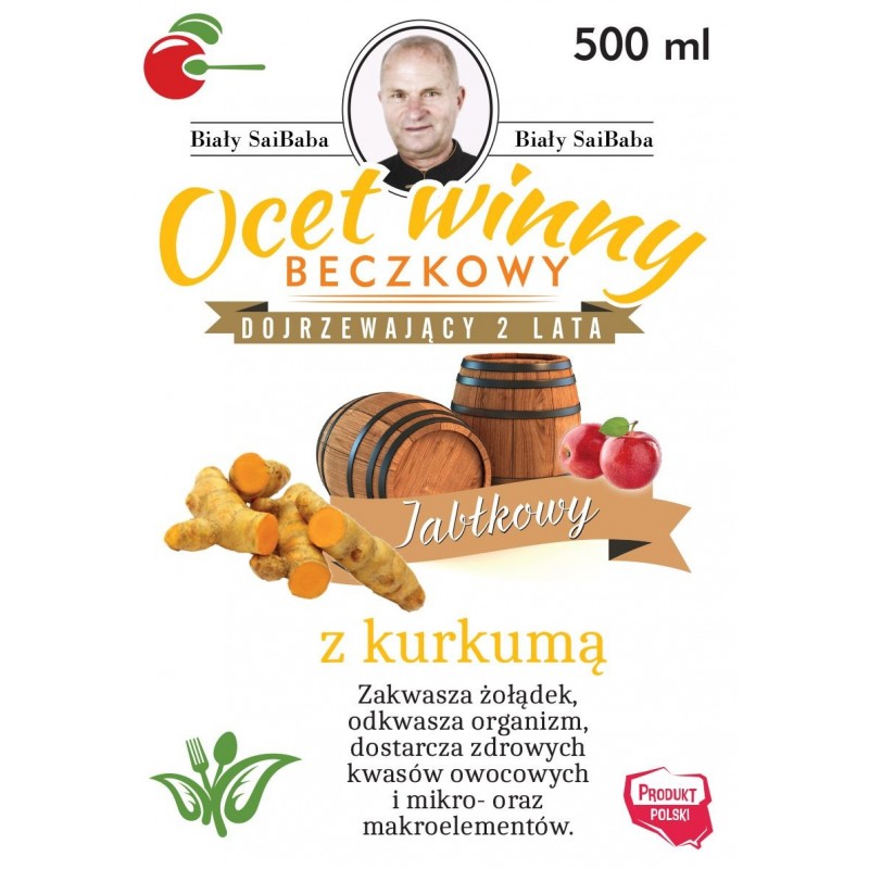 Ocet winny jabłko, kurkuma i imbir - 20