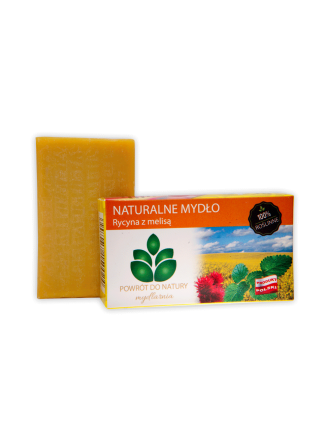 100% naturalne mydło z rycyną i melisą - 100 g - 2306