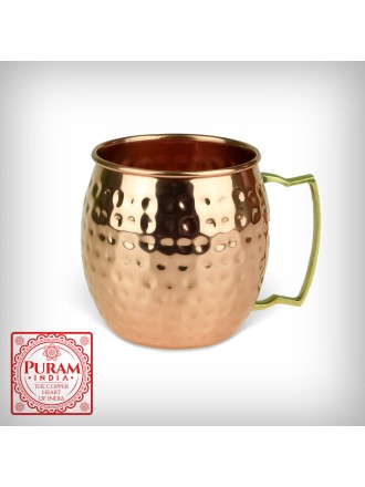 Miedziany kufel młotkowany - PURAM - 530ml - 3056