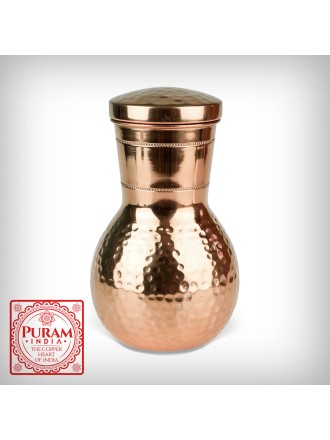 Miedziana karafka młotkowana 1,2l - 3065