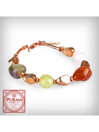 Bransoletka miedziana z...