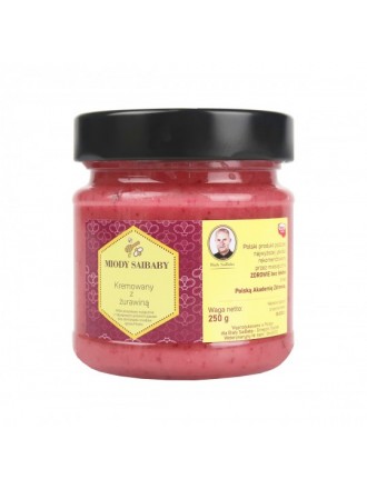 Miód kremowy z żurawiną 250g